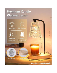 Lámpara Calentadora de Velas Eléctrica Leakind con Temporizador 2
