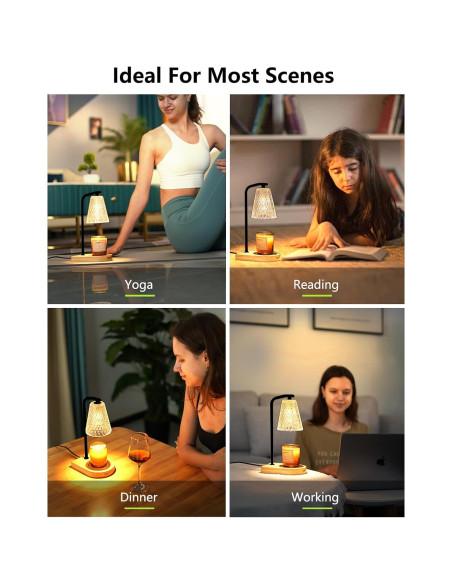 Lámpara Calentadora de Velas Eléctrica Leakind con Temporizador