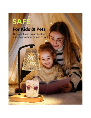 Lámpara Calentadora de Velas Eléctrica Leakind con Temporizador