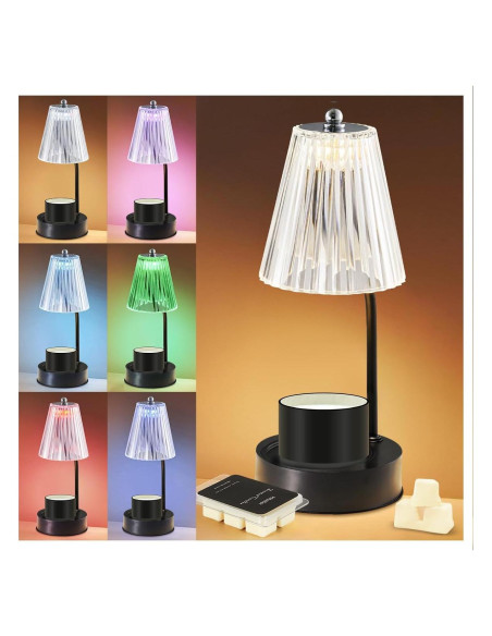 Lámpara Calentadora de Velas HEKALU Vintage LED 7 Colores