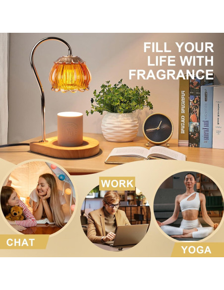 Lámpara Calentadora de Velas Gr8Gardens Naranja Regulable 50W