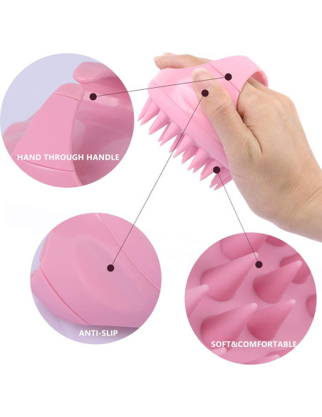 Cepillo de Champú Exfoliante BTYMS Multicolor 3 Pcs