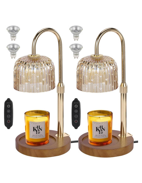 2 Pack Luz Calentador de Velas Eléctrico Qinsar 50W Dimmable