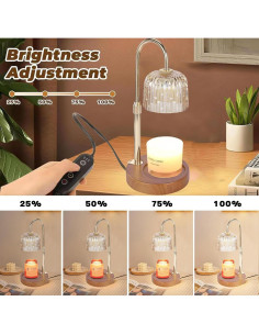 2 Pack Luz Calentador de Velas Eléctrico Qinsar 50W Dimmable 2