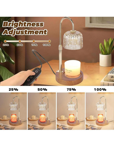 2 Pack Luz Calentador de Velas Eléctrico Qinsar 50W Dimmable