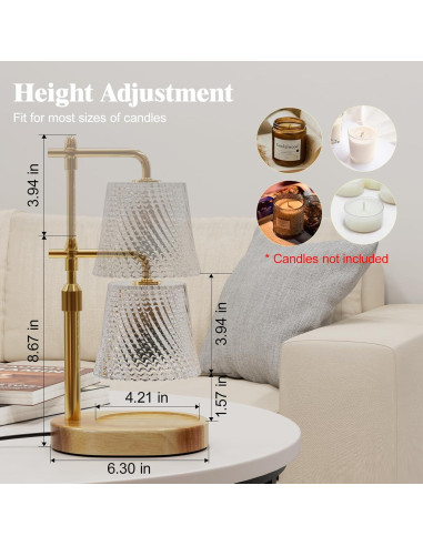 Lámpara Calentadora de Velas muyeziwo con Temporizador 32cm