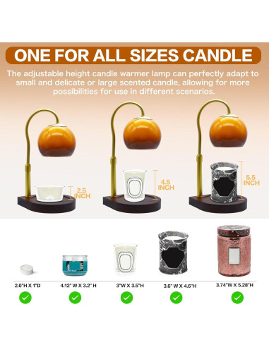 Lámpara Calentadora de Velas DALUXshop Ajustable 30cm