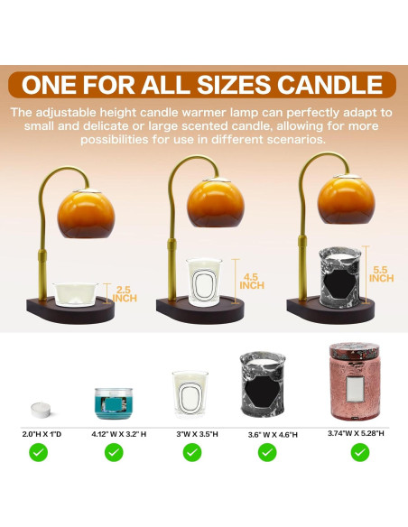 Lámpara Calentadora de Velas DALUXshop Ajustable 30cm