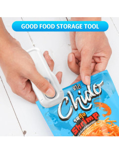 Sellador de Bolsa Mini Olipiter 2 en 1 Recargable USB Blanco 2