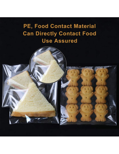 800 Bolsas de Cello Re-sellables NEOACT 3 Tamaños para Alimentos