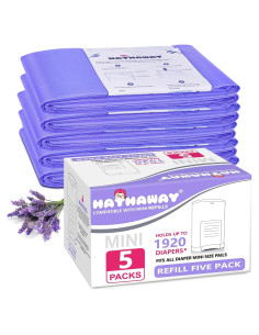 Bolsas de Repuesto RUZAKO para Cubos de Pañales Mini, 5 Pzas