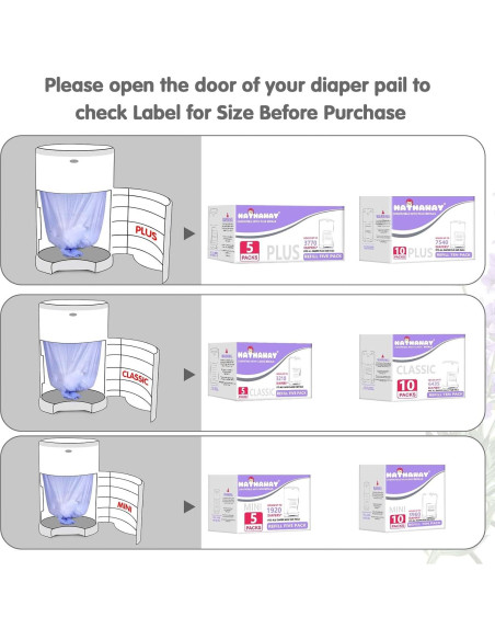 Bolsas de Repuesto RUZAKO para Cubos de Pañales Mini, 5 Pzas