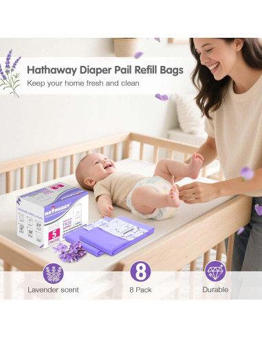 Bolsas de Repuesto RUZAKO para Cubos de Pañales Mini, 5 Pzas