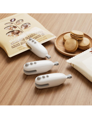 Mini Sello de Bolsas Recargable MORNIIE Blanco 12cm