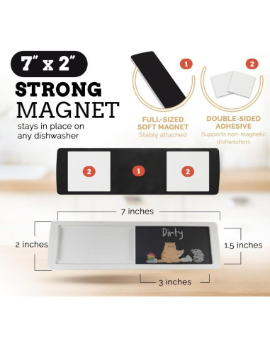 Imán de Lavavajillas Limpio Sucio Gato Pretty Inappropriate