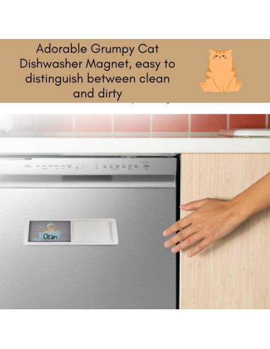 Imán de Lavavajillas Limpio Sucio Gato Pretty Inappropriate