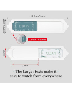 Imán Lavavajillas Limpio Sucio Aifiuroo 17.78x3.81cm Blanco 2