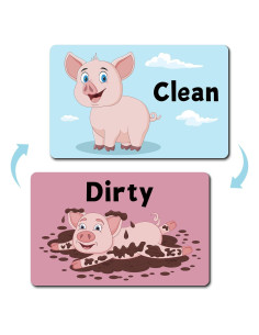 Imán de Lavavajillas Limpio Sucio PWHINGN Cerdo 9.7x5.6cm
