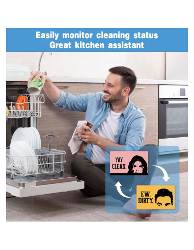 Imán de Lavavajillas Doble Cara Advivio 9.7x5.6cm Limpio Sucio