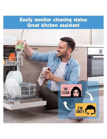 Imán de Lavavajillas Doble Cara Advivio 9.7x5.6cm Limpio Sucio