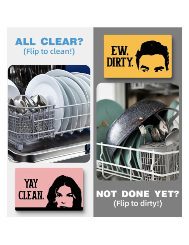 Imán de Lavavajillas Doble Cara Advivio 9.7x5.6cm Limpio Sucio