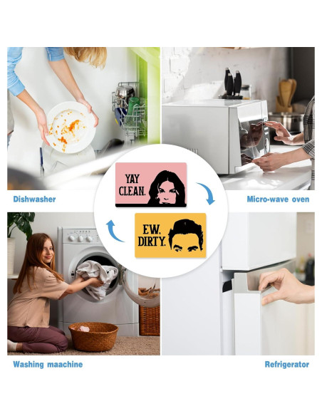 Imán de Lavavajillas Doble Cara Advivio 9.7x5.6cm Limpio Sucio