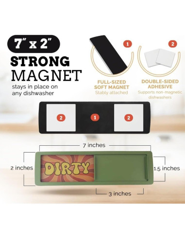 Imán Divertido Limpio Sucio para Lavavajillas Pretty Inappropriate