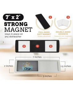 Imán de Lavavajillas Bonito Inapropiado 17.78x5.08cm Limpio Sucio 2