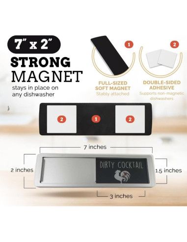 Imán de Lavavajillas Limpio Sucio Pretty Inappropriate 17.78x5.08cm