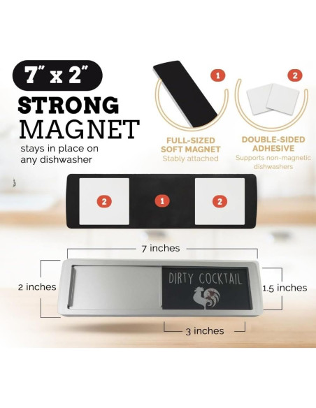 Imán de Lavavajillas Limpio Sucio Pretty Inappropriate 17.78x5.08cm