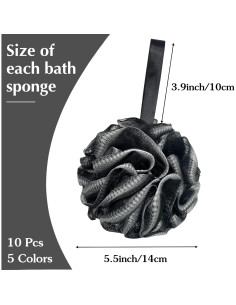 Paquete de 10 Esponjas de Baño Loofah Panxxsen 40g - Exfoliantes 2