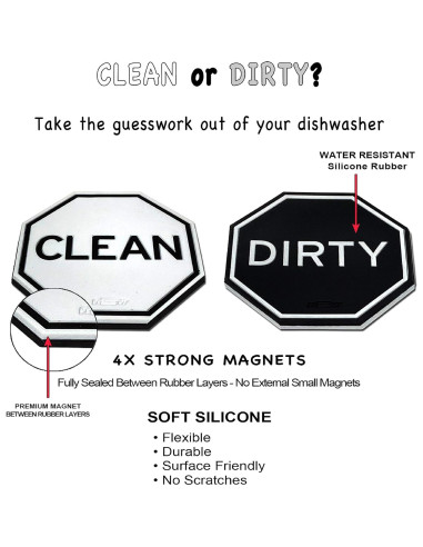 Imán de Lavavajillas Brothers Bench Limpio Sucio 7.1 cm