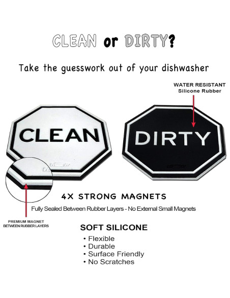 Imán de Lavavajillas Brothers Bench Limpio Sucio 7.1 cm