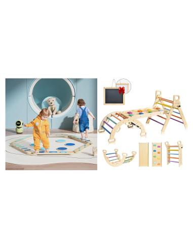 Conjunto Triángulo Pikler y Viga de Equilibrio BlueWood