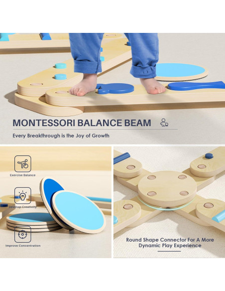 Conjunto Triángulo Pikler y Viga de Equilibrio BlueWood