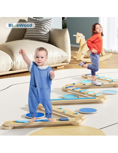 Conjunto Triángulo Pikler y Viga de Equilibrio BlueWood