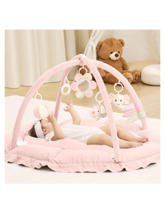 Alfombra de Juego 5 en 1 ANGELBLISS Rosa con Juguetes