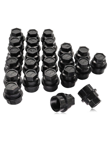 Cubiertas de Tuercas de Rueda Panwarmoll 24 Piezas M27 Hex 22mm