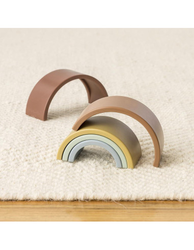 Juguete Apilable Arcoíris Itzy Ritzy - 5 Arcos Flexibles