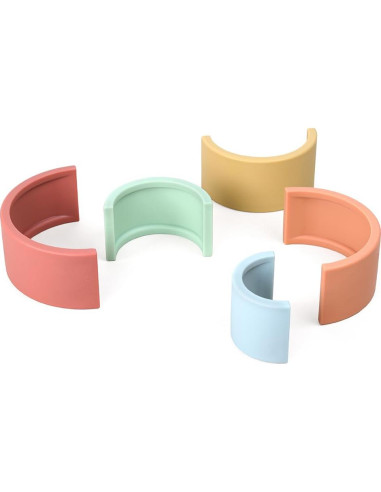 Juguete Apilable Arcoíris Itzy Ritzy - 5 Arcos Flexibles