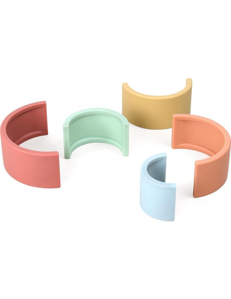 Juguete Apilable Arcoíris Itzy Ritzy - 5 Arcos Flexibles