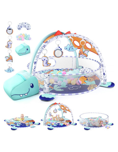 Alfombra de Juego 5-en-1 WeeHomm Dinosaurios 88.9 cm Lavable