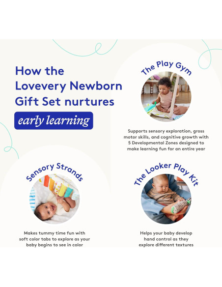 Conjunto de Regalo para Recién Nacidos Lovevery - Gimnasio de Juego y Kit Looker