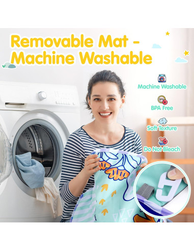 Alfombra de Juego 5-en-1 WeeHomm Dinosaurios 88.9 cm Lavable