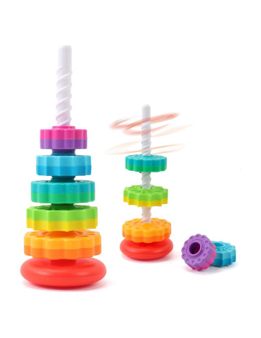 Juguete de Apilamiento Giratorio Riuja Arcoíris 1-3 Años