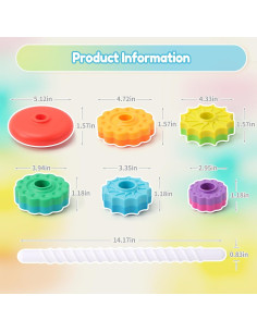 Juguete de Apilamiento Giratorio Riuja Arcoíris 1-3 Años 2