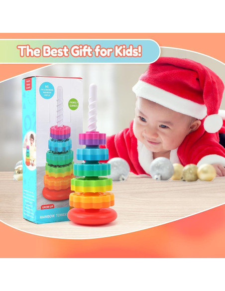 Juguete de Apilamiento Giratorio Riuja Arcoíris 1-3 Años