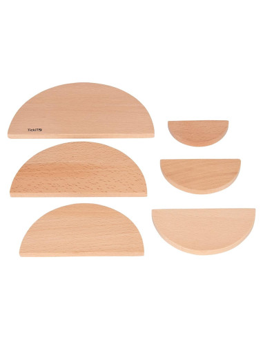 TickiT Paneles Arquitecto Naturales - Conjunto de 6 - Juguetes 12m+