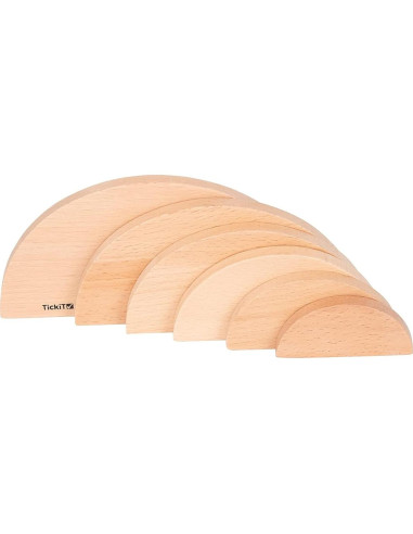 TickiT Paneles Arquitecto Naturales - Conjunto de 6 - Juguetes 12m+