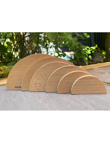 TickiT Paneles Arquitecto Naturales - Conjunto de 6 - Juguetes 12m+